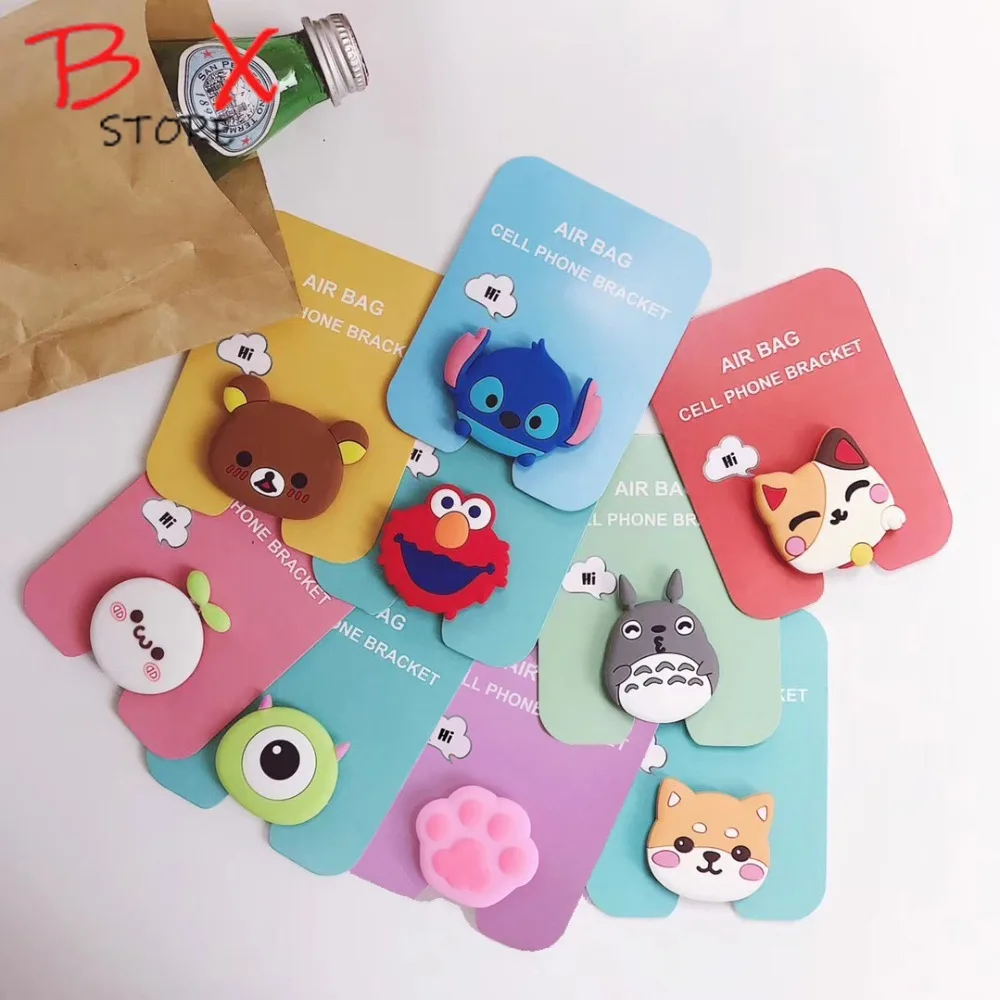 

Cute Universal Airbag Bracket Stitch Lucky Cat Phone Expanding stand cartoon Mobile Finger Holder bear Milky girl Cell Kickstand
