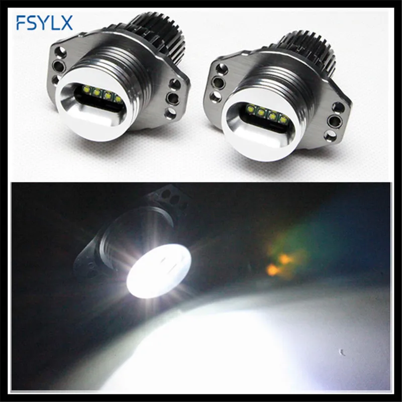 

FSYLX 2set 40W Car LED Angel Eyes Headlights DRL Canbus for BMW E90 E91 LED marker LED Car angle eyes marker For BMW E90 E91