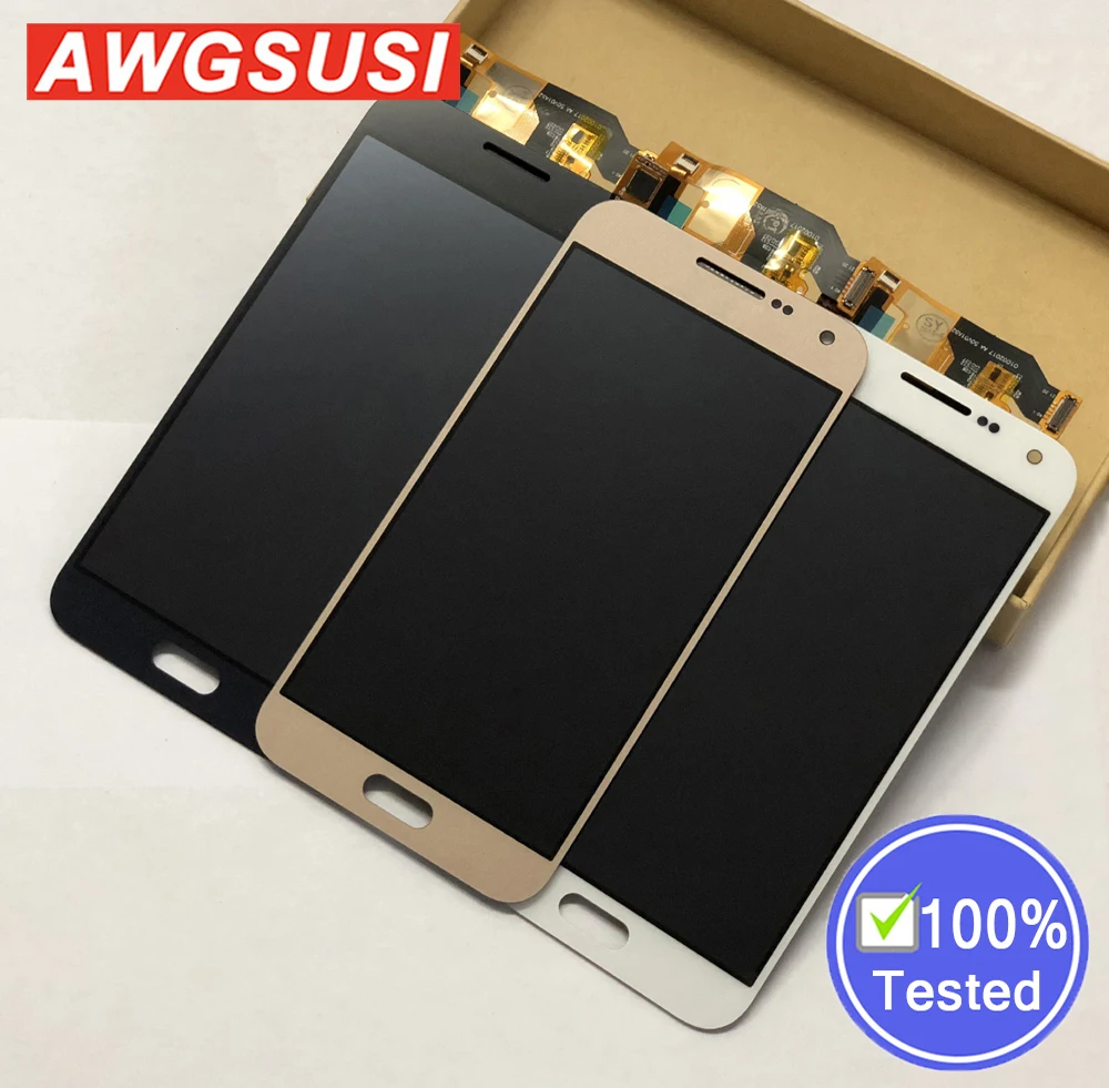 Comprare Per Samsung Galaxy E5 E500 E500F E500H E500M Pieno Display LCD Monitor A Schermo + Touch Screen Digitizer Sensore di Vetro di Montaggio