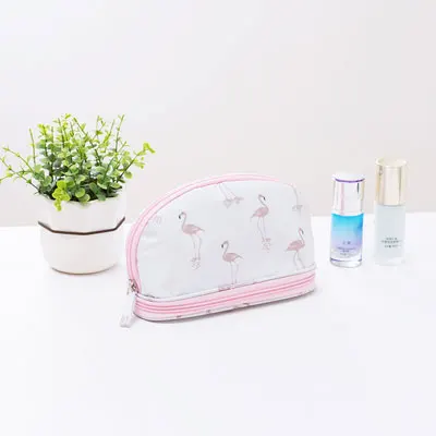 Креативный дизайн, женская косметичка для путешествий, разноцветная сумка для туалетных принадлежностей с двумя раздельными карманами - Цвет: white Bird