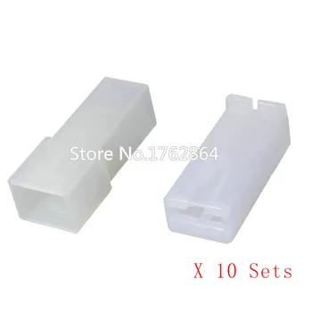 

10 Sets 1 Pin 6.3 Series Car & Motorcycle Connector White Plastic Plug With Terminal DJ70121-6.3-11/21 1P Connector