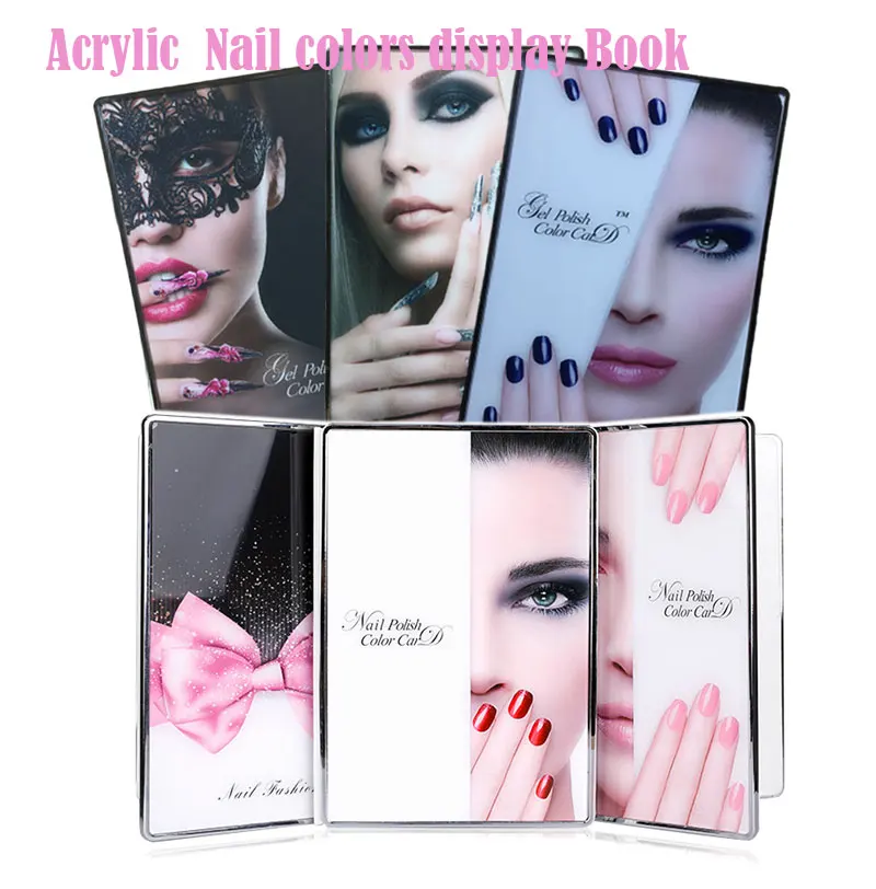 

Professional 60/80/96/120/160 Colors Acrylic Nail Gel Polish Display Card Book Color Board Chart Nail Art Salon Manicure Tools