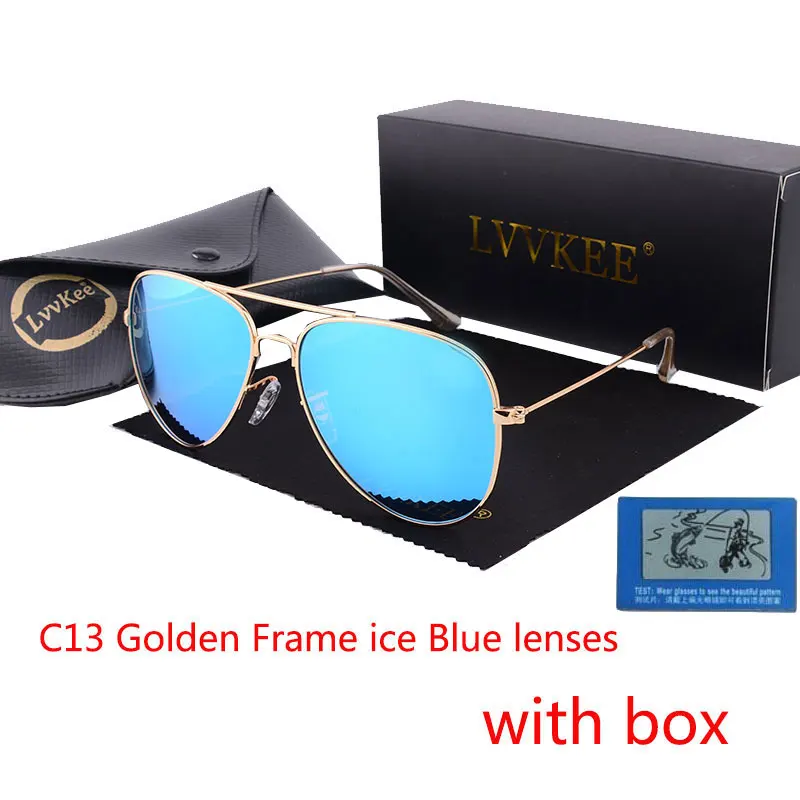

LVVKEE luxury sunglasses men polarized uv400 high quality women Driving Colored Lens 3026 Large frame Retro sunglasses Mirror