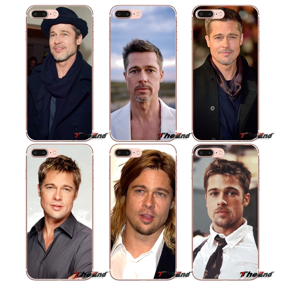 For Xiaomi Redmi 4 3 3S Pro Mi3 Mi4 Mi4i Mi4C Mi5 Mi5S Mi Max Note 2 Cover Coque Brad Pitt Transparent Soft Silicone Case | Мобильные