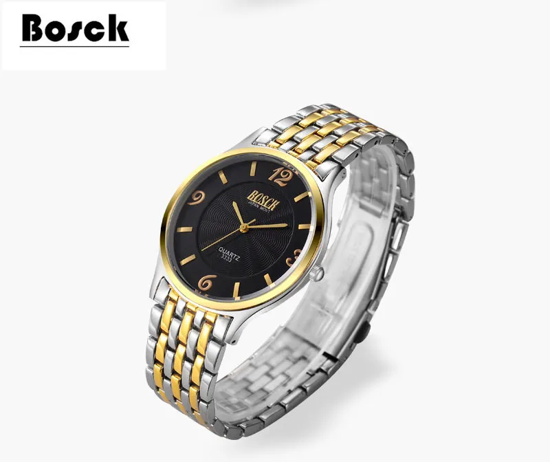 

Tungsten steel color waterproof student couple calendar waterproof casual quartz watch