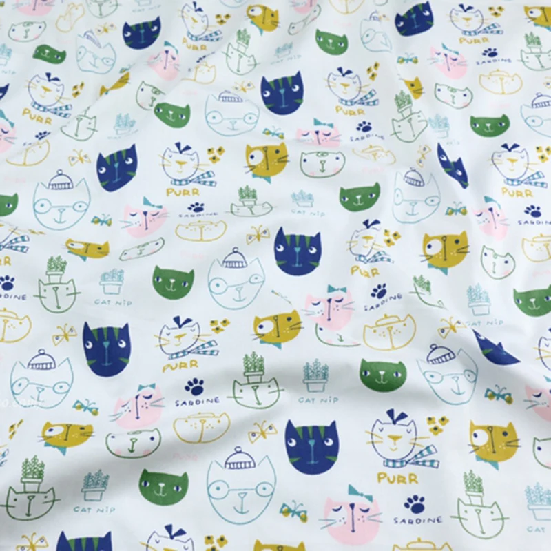 Ткань метров мультфильм ткань хлопчатобумажная для постельного белья детей
