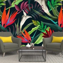 Обои на стену в классическом стиле, скандинавские тропические цветы, современные минималистичные обои, 3d обои