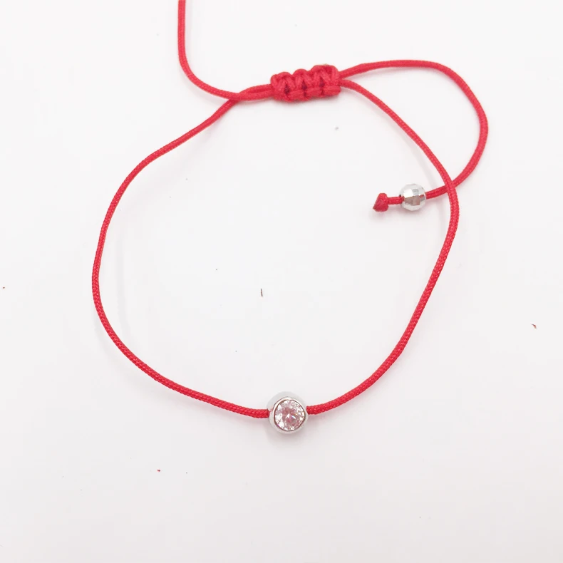Красный браслет-цепочка с цирконием, 925 пробы, Серебряная Веревка, браслет с красной нитью, браслеты для женщин, ювелирные изделия