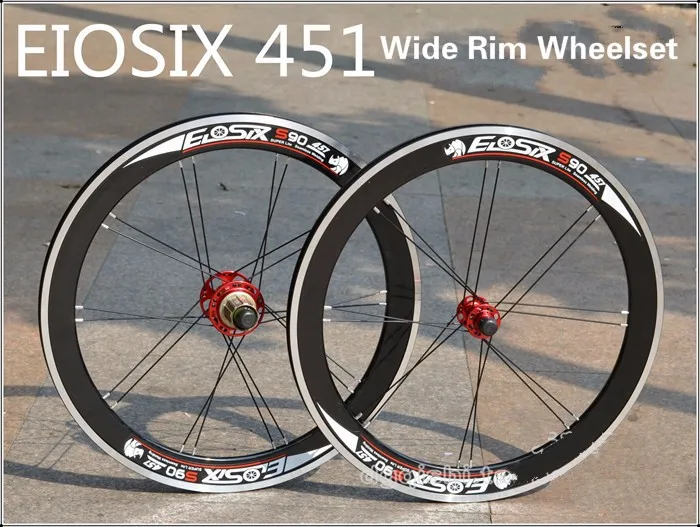 EIOSIX комплект колес для BMX 451 22 дюйма, складные колеса для велосипеда S90, широкие диски 120, кольцо 8-11 скоростей, BMX запчасти