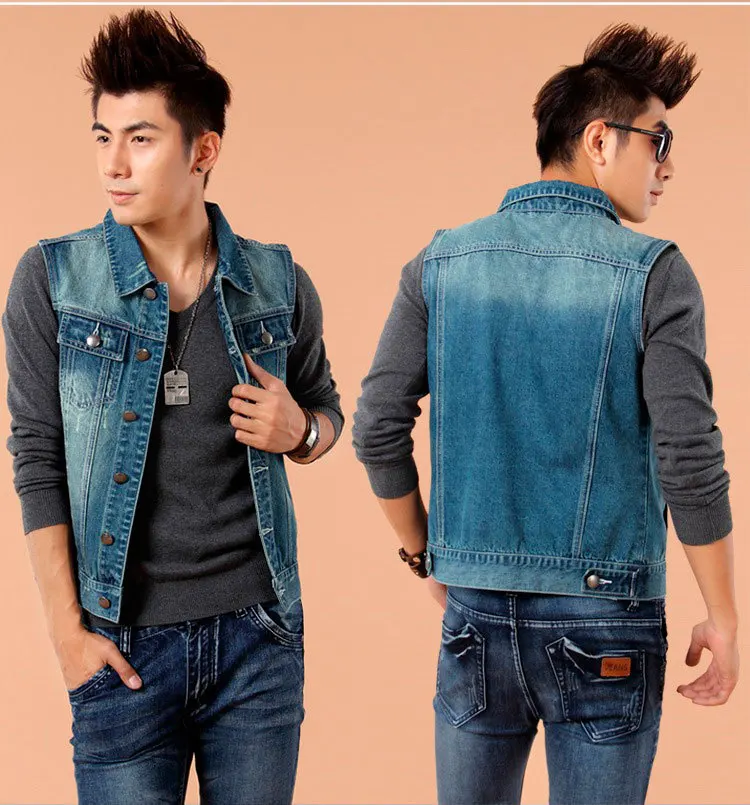 half cut denim jacket