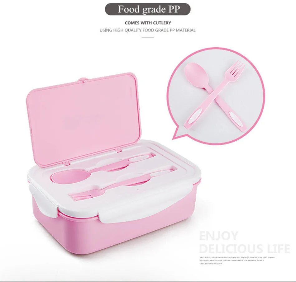 MICCK Lunch Box Eco-Friendly Portable Food Container With Bags Tableware Microwavable Bento Box For kids Picnic School Office 2