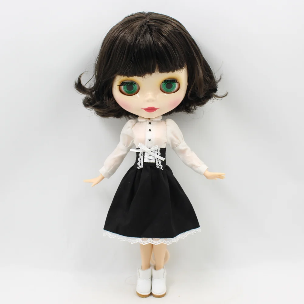 Blyth кукла Обнаженная черная короткая волосы с соединением тела blyth bjd куклы подходит DIY Мода куклы игрушки