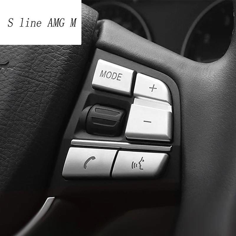 Car Styling Steering Wheel Button Cover Trim Sticker For BMW 1/2/3/4/5