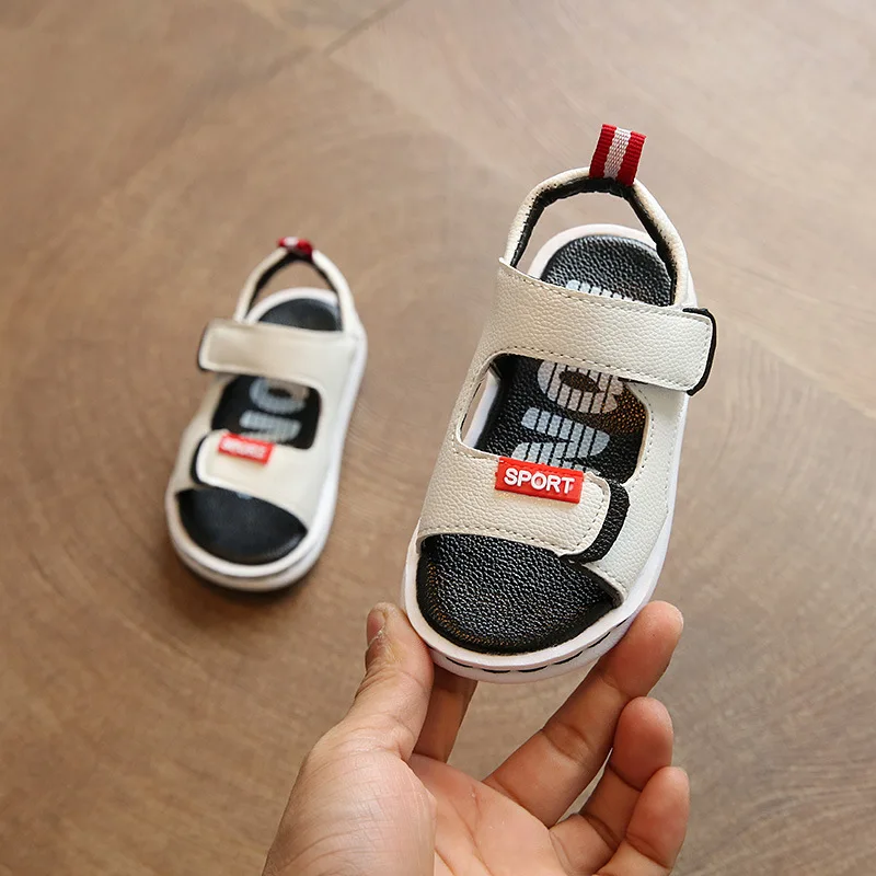 MHYONS/летние детские сандалии с мягкой подошвой для малышей обувь для мальчиков и девочек сандалии с открытым носком пляжная обувь От 1 до 3 лет - Цвет: Белый