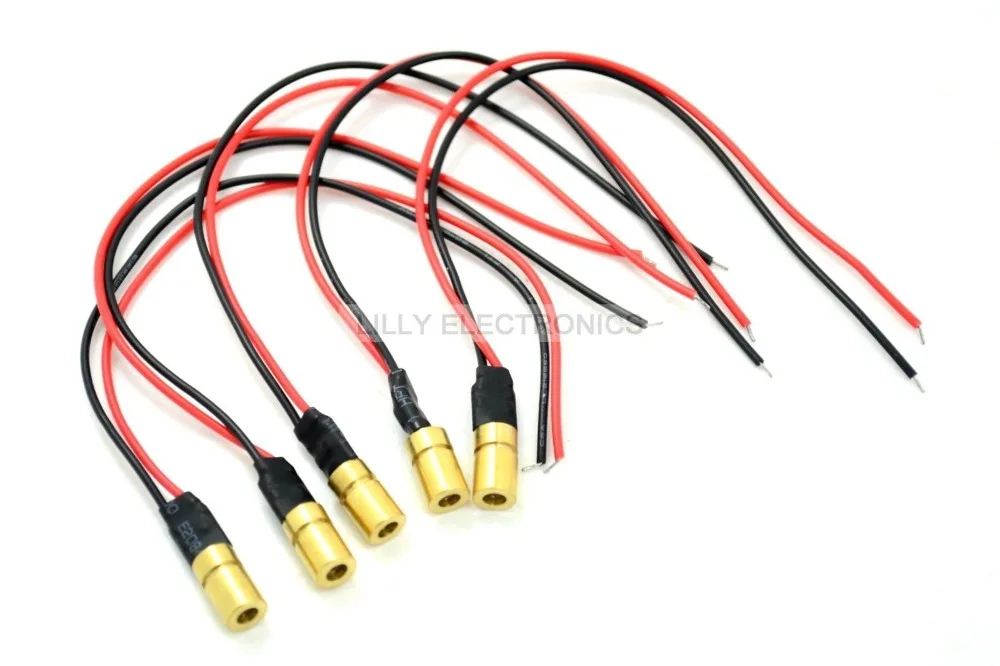 

5 pieces Mini Dot Infrared IR Laser Diode Module 780nm 3mw w/ Driver-in 6x10mm