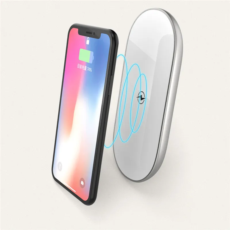 Wireless Charger Pad 10W For IPhone Xr Xs 8 5V/2A Big Coil Qi Wireless