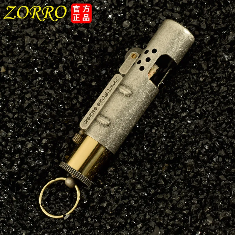 

Nostalgic pure copper trenches zorro kerosene lighter 529 model series wind restoring ancient ways character wheel lighters