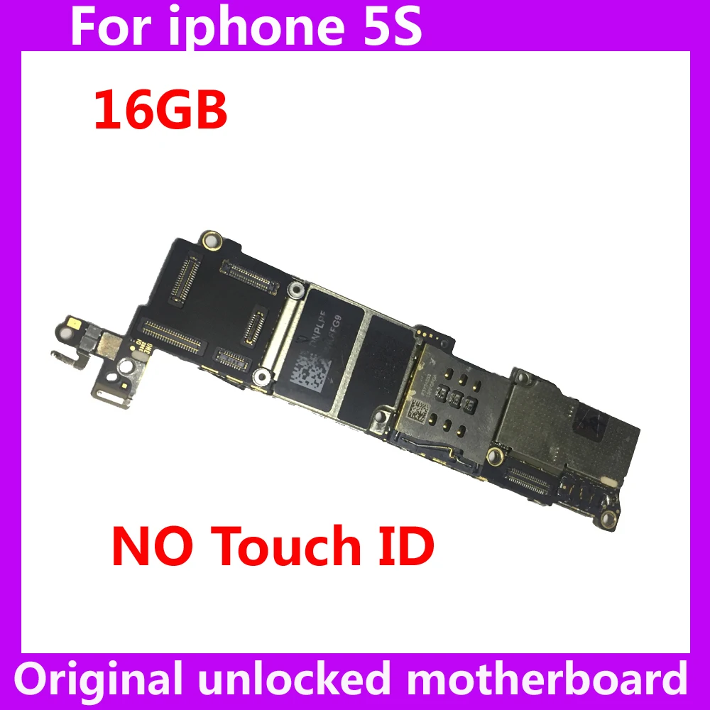 

16gb motherboard for iphone 5S without touch ID 100% original unlocked mainboard with chips install IOS system logic board