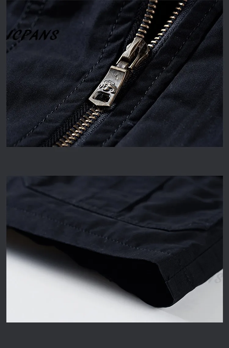 ICPANS плюс размеры XXXL 4XL 5XL хлопок джинсовые длинные куртки для мужчин армия повседневное Военная Униформа Мужчин's куртки-ветровки Верхняя