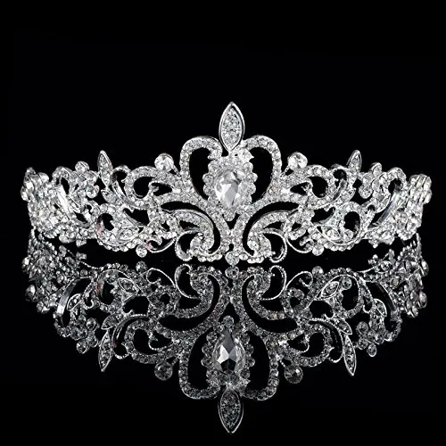 Rhinestone Jewelry Sets Necklace Pendant Tiaras Earrings For Women Pageant Wedding Crowns Bridal Hair Accessories (8)