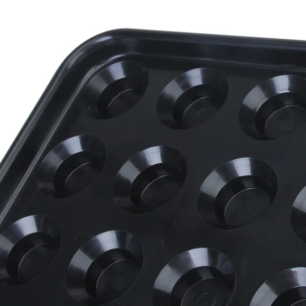Funny Indoor Games Plastic Pool Billiard Ball Tray Holds 16 Balls - Black for Club Pub Family Games Supplies Snooker Accessory