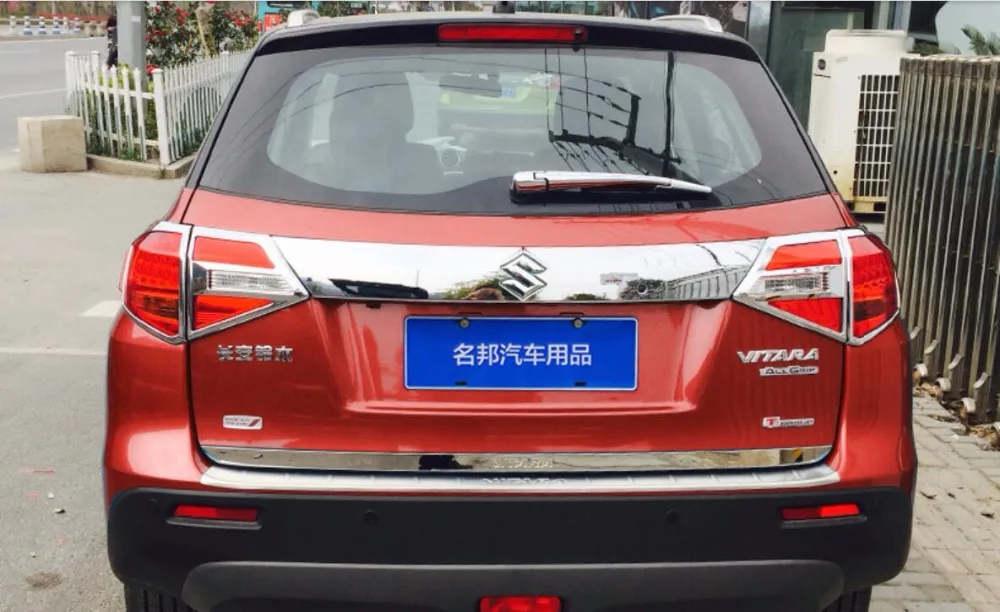 JINGHANG автомобиля ABS задняя дверь багажника Рамка нижний багажник пластина отделка вытяжки подходит для Suzuki Vitara