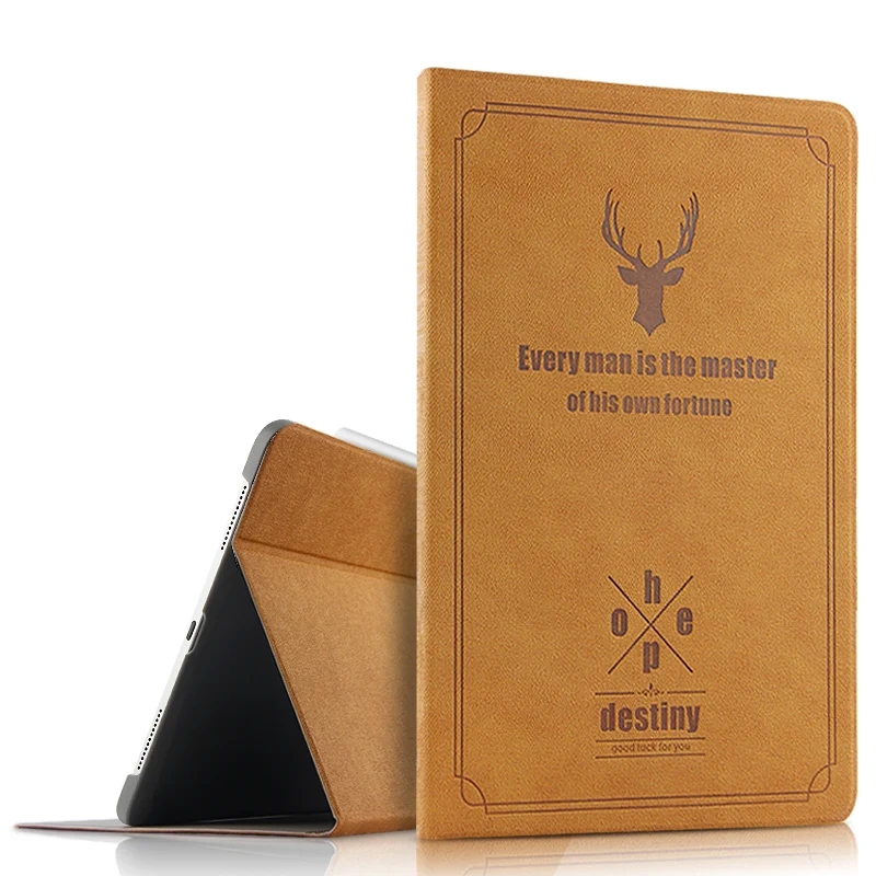 

Auto Sleep Wake Tablet Cover for Apple iPad Pro 12.9 A1895 A1876 A2014 A1983 Case Retro Deer Funda PU Leather Stand Cover + Pen