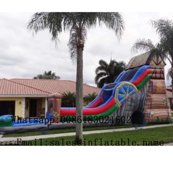 inflatable water Slide PVC Commercial Inflatable Slide with water pool For Sale