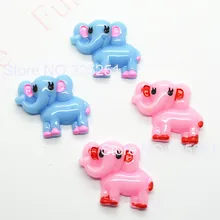 Заколки для волос с изображением слона кабошон плоское основание украшения 50 шт./лот 24*28 мм 2 цвета