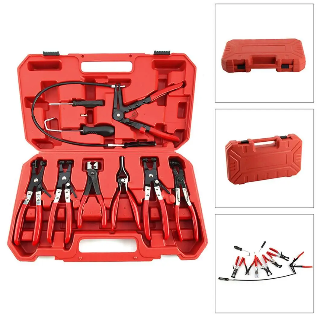 

Durable Multifunctional Hose Clamp Pliers Set Auto Repair Tool Set As Picture