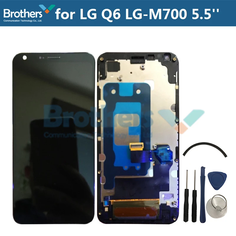 Schermo Lcd Per Lg Q6 Lg-M700 Display Lcd Per Lg Q6 Lg-M700 M700 M700A Assemblaggio Lcd Touch Screen Digitizer 5.5 ''Nero Testato Top