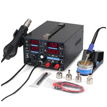 

15V 1A Digital Display Heat Gun Triad Electric Blower Hot Air Gun Soldering Iron USB SMD DC Power Supply Rework Solder Station