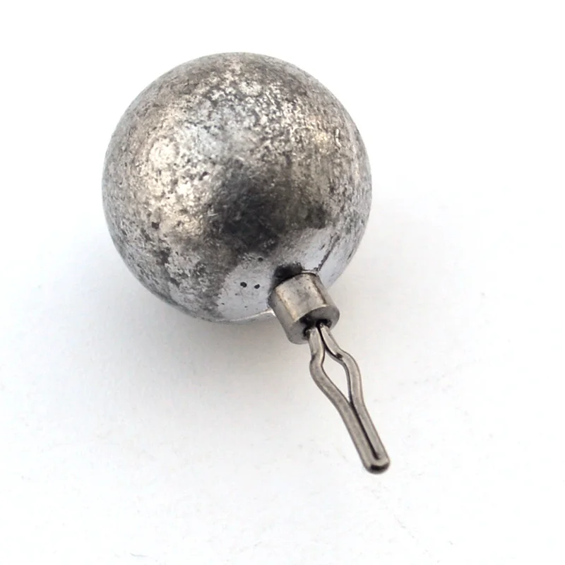 Drop Shot Lead Fishing Sinkers 3pcs/lot Drop Shot Rig Silver Ball Shape Lead Weights 5g/7g/10g