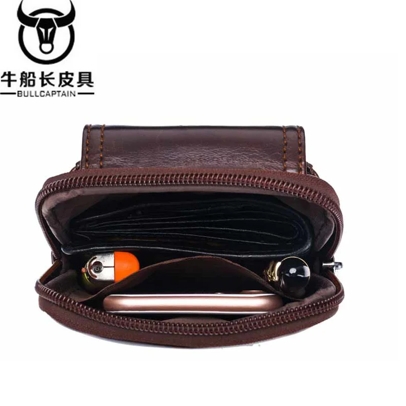 BULLCAPTAIN талии кожаный мешок телефон сигареты кошелек Fanny Pack Hip Bum Деньги поясная
