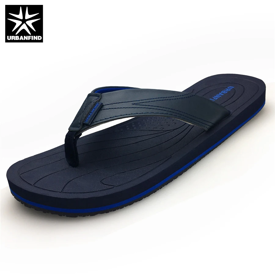 URBANFIND Leather Band Men Casual Flip Flops Big Size 41 46 Fashion ...