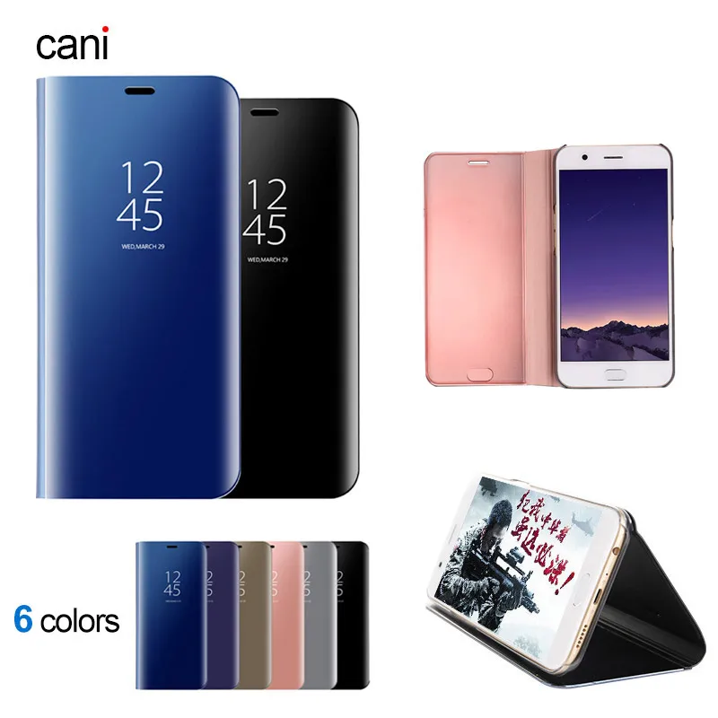 Smart Case For Samsung Galaxy S9 S6 S7 S8 Edge Plus Flip Stand Mirror View Phone Cover for Cases |