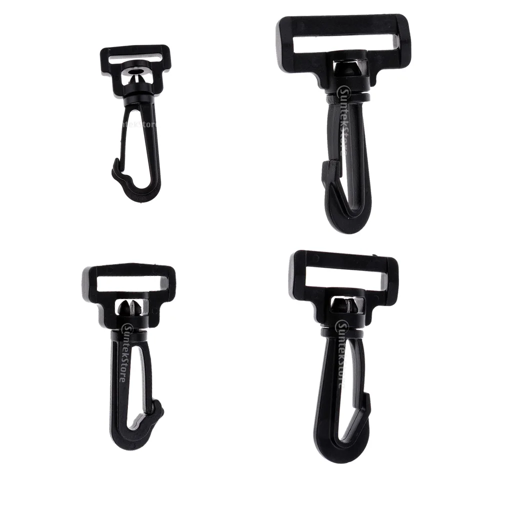 10Pcs 2/2.5/3/3.8mm Plastic Swivel Snap Hooks Buckle Hardware Paracord Outdoor Backpack Straps Webbing Bag Parts Accessories