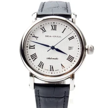 Genuine Seagull Roman Numerals Guilloche Onion Crown Blue Hands Exhibition Back Automatic Men’s Watch Sea-gull 819.368