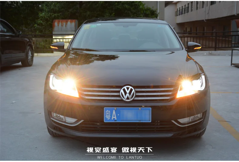 Doxa автомобильный Стайлинг для VW Passat B7 фары 2011- Америка Passat CC светодиодный фары DRL Биксеноновые линзы Высокий Низкий луч парковка