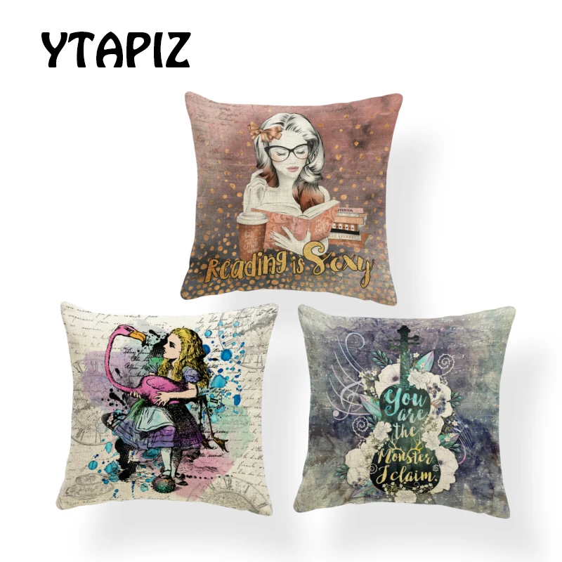 Housse De Coussin Pour Lit De Ferme Ensemble D Oreillers A Motifs Peints Pour Filles Motif Geometrique Flamand Rose Jaune Decoration De Tasse A The Aliexpress
