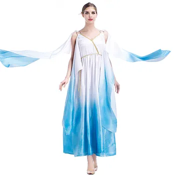 

Ancient Greek Goddess Fancy Party Halloween Cosplay Roman Princess Costume Arabic Women Elegant Carnival Long Dress