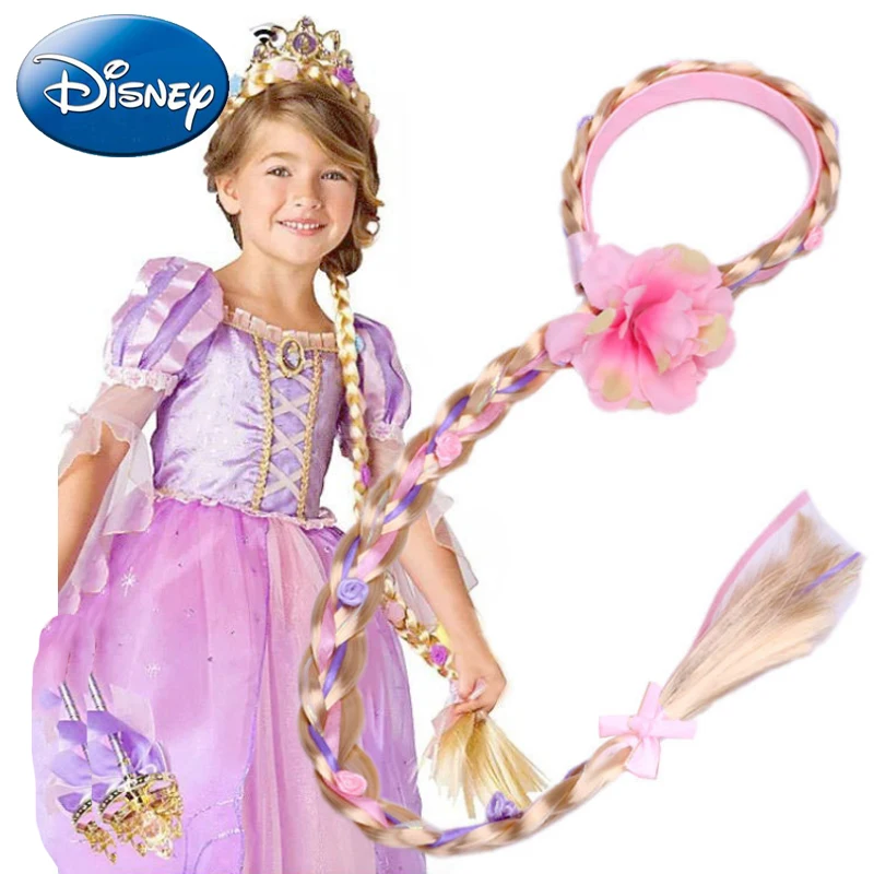 Disney Frozen Princess Hoop Headwear Girls HeadBand Plush Toy Cosplay Hairdress Cotton Handmade Braid Flower Elsa Anna Headband