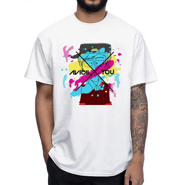 Новые моды Dj футболка Avicii Rip Avicii печати Человек футболка моды вентилятор Футболка летние шорты рукавами футболки для Menwomen - Цвет: 2