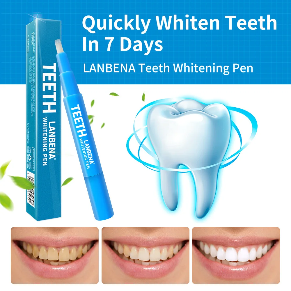 LANBENA, 3 мл, отбеливающая ручка для зубов, гелевая, безопасная, быстро отбеливающая, домашняя, отбеливающая ручка для зубов, набор для отбеливания зубов, TSLM2