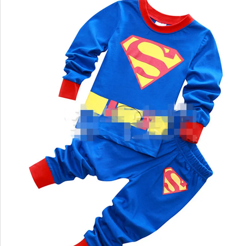 

Boys Clothing set kids pajamas Spiderman Ironman clothes set pijama menina boy pyjamas for boys bodysuit Long Sleeve 2T-7T