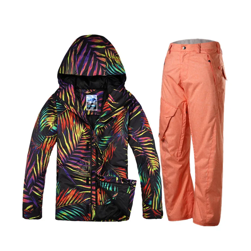 Gsou nieve camuflaje chaquetas de snowboard traje de esquí establece hombres chaqueta esqui hombre Veste ski ropa Mountain esquí