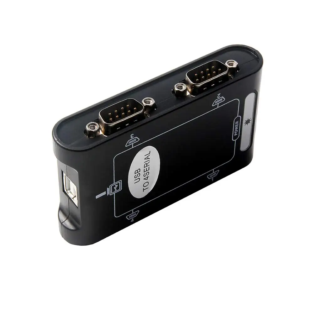 4 порта RS232 к USB 2,0 адаптер USB, последовательный DB9 COM конвертер контроллера карты
