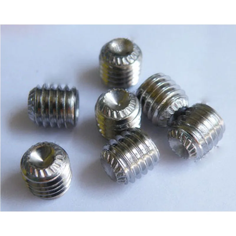 M4 Concave Knurled Set Screw Flower Tooth Top Wire Sets Screws 100Pcs