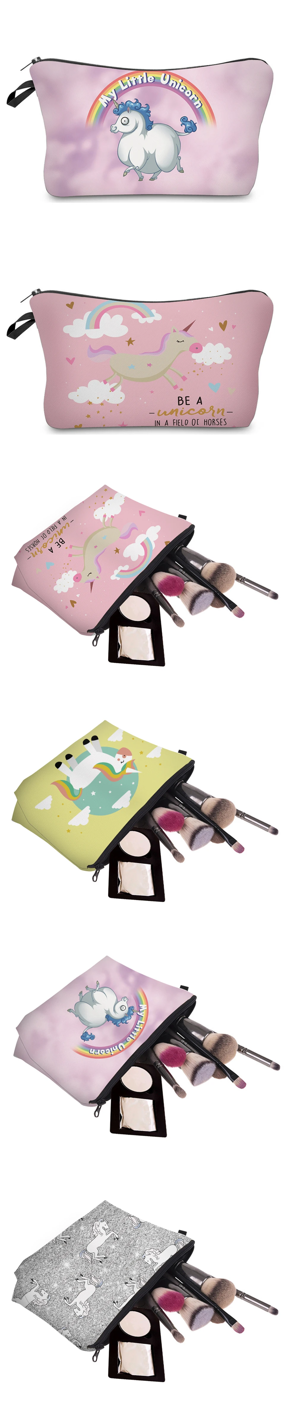 GABWE новые женские косметички с единорогом Милая косметичка для девочек Организатор дорожных туалетов сумка для макияжа Neceser Mujer Maquillaje