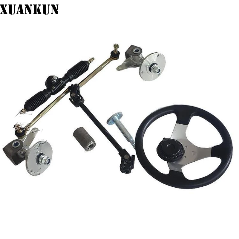 

XUANKUN Self-Made Four-Round Karting Accessories Direction Machine Assembly Steering Wheel Rod Universal Joint With Sheep Flange